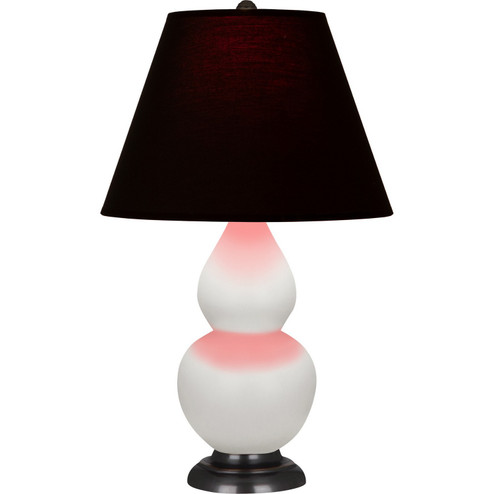 Small Double Gourd One Light Accent Lamp in Matte Lily Glazed Ceramic w/Deep Patina Bronze (165|MLY51K)