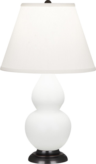 Small Double Gourd One Light Accent Lamp in Matte Lily Glazed Ceramic w/Deep Patina Bronze (165|MLY51)