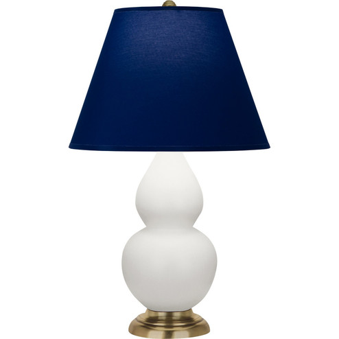 Small Double Gourd One Light Accent Lamp in Matte Lily Glazed Ceramic w/Antique Natural Brass (165|MLY50N)