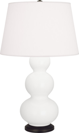 Triple Gourd One Light Table Lamp in Matte Lily Glazed Ceramic w/Deep Patina Bronze (165|MLY41)