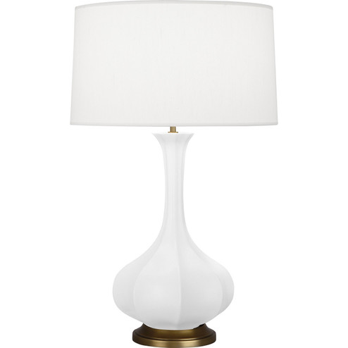 Pike One Light Table Lamp in Matte Daisy Glazed Ceramic w/Aged Brass (165|MDY94)