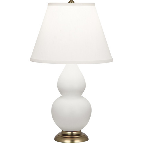 Small Double Gourd One Light Accent Lamp in Matte Daisy Glazed Ceramic w/Antique Natural Brass (165|MDY50)