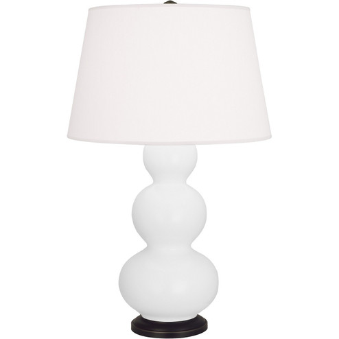 Triple Gourd One Light Table Lamp in Matte Daisy Glazed Ceramic w/Deep Patina Bronze (165|MDY41)