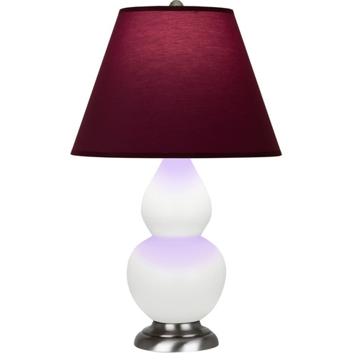 Small Double Gourd One Light Accent Lamp in Matte Daisy Glazed Ceramic w/Antique Silver (165|MDY12P)