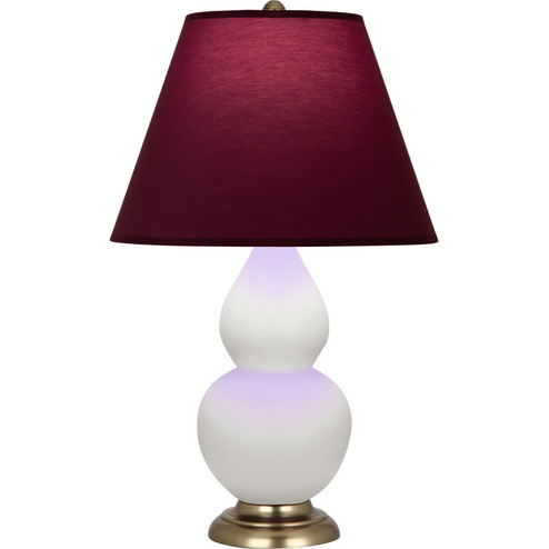 Small Double Gourd One Light Accent Lamp in Matte Daisy Glazed Ceramic w/Antique Natural Brass (165|MDY10P)