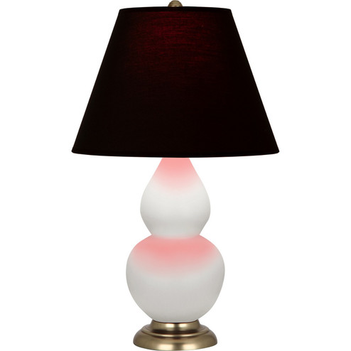 Small Double Gourd One Light Accent Lamp in Matte Daisy Glazed Ceramic w/Antique Natural Brass (165|MDY10K)