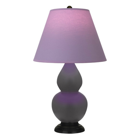 Double Gourd One Light Table Lamp in Matte Ash Glazed Ceramic w/Deep Patina Bronze (165|MCR57L)