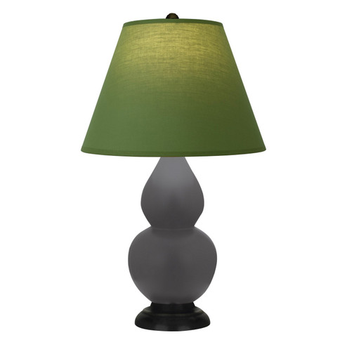 Double Gourd One Light Table Lamp in Matte Ash Glazed Ceramic w/Deep Patina Bronze (165|MCR57G)