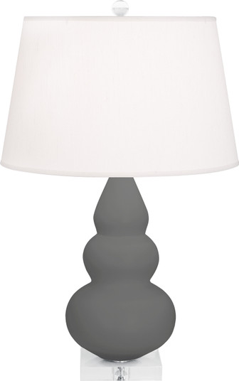 Small Triple Gourd One Light Accent Lamp in Matte Ash Glazed Ceramic w/Lucite (165|MCR33)