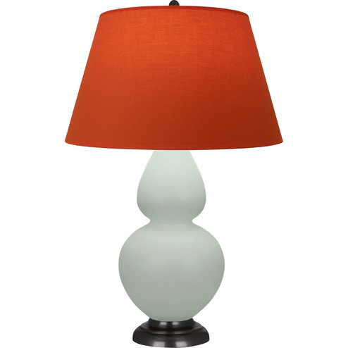 Double Gourd One Light Table Lamp in Matte Celadon Glazed Ceramic w/Deep Patina Bronze (165|MCL57T)
