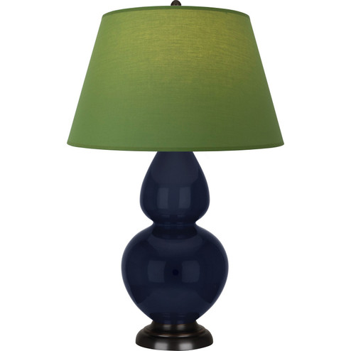 Double Gourd One Light Table Lamp in Midnight Blue Glazed Ceramic w/Deep Patina Bronze (165|MB21G)