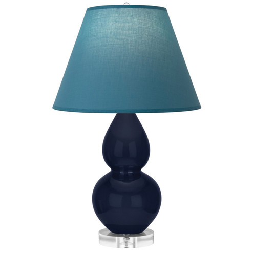 Small Double Gourd One Light Accent Lamp in Midnight Blue Glazed Ceramic w/Lucite (165|MB13B)