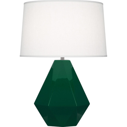 Delta One Light Table Lamp in Jungle Glazed Ceramic w/Polished Nickel (165|JU930)