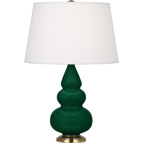 Small Triple Gourd One Light Accent Lamp in Jungle Glazed Ceramic w/Antique Natural Brass (165|JU30X)