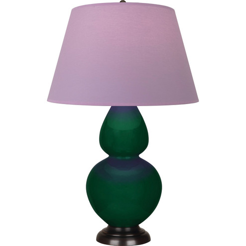 Double Gourd One Light Table Lamp in Jungle Glazed Ceramic w/Deep Patina Bronze (165|JU21L)