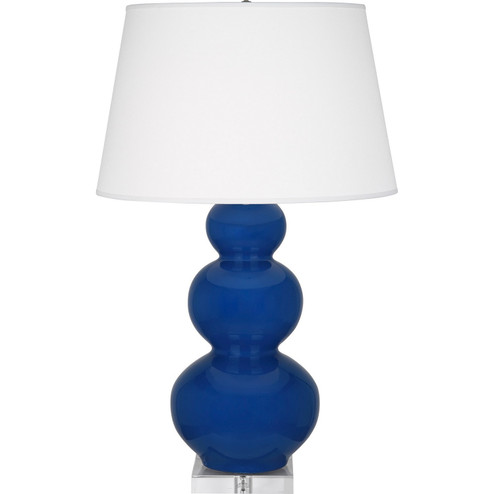 Triple Gourd One Light Table Lamp in Cobalt Glazed Ceramic w/Lucite (165|CT43X)