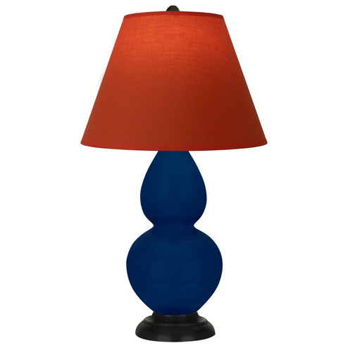 Small Double Gourd One Light Accent Lamp in Cobalt Glazed Ceramic w/Deep Patina Bronze (165|CT11T)