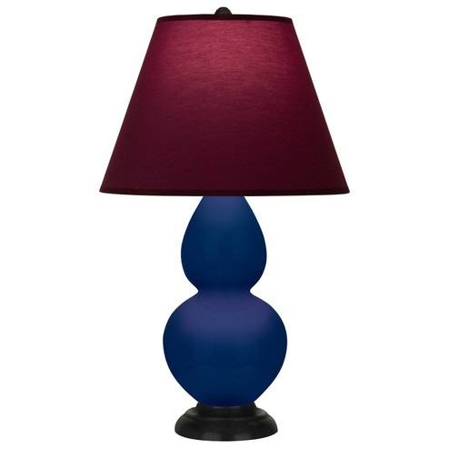 Small Double Gourd One Light Accent Lamp in Cobalt Glazed Ceramic w/Deep Patina Bronze (165|CT11P)