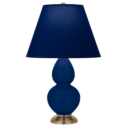 Small Double Gourd One Light Accent Lamp in Cobalt Glazed Ceramic w/Antique Natural Brass (165|CT10N)