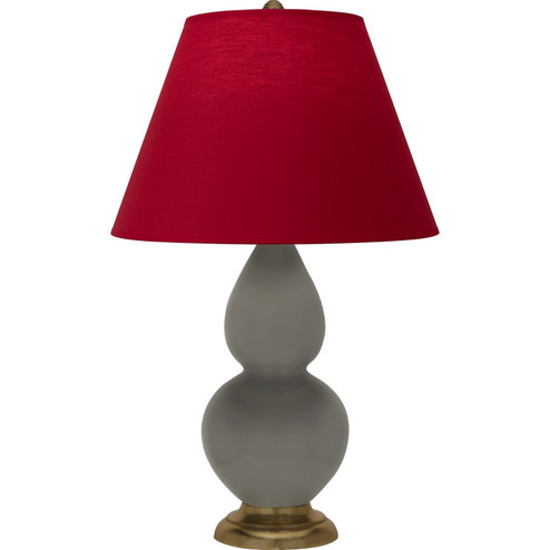 Small Double Gourd One Light Accent Lamp in Ash Glazed Ceramic w/Antique Natural Brass (165|CR10R)