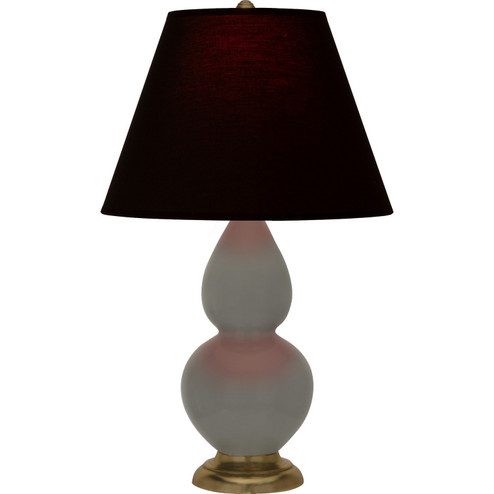 Small Double Gourd One Light Accent Lamp in Ash Glazed Ceramic w/Antique Natural Brass (165|CR10K)