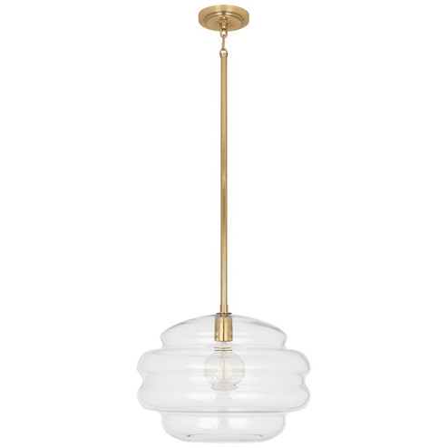 Horizon One Light Pendant in Modern Brass w/ Clear Glass (165|CL65)