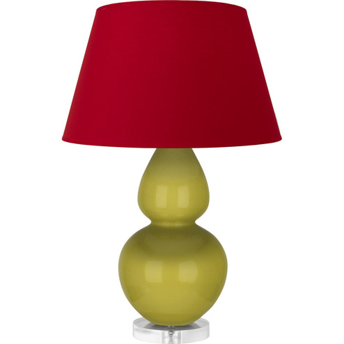 Double Gourd One Light Table Lamp in Citron Glazed Ceramic w/Lucite (165|CI23R)