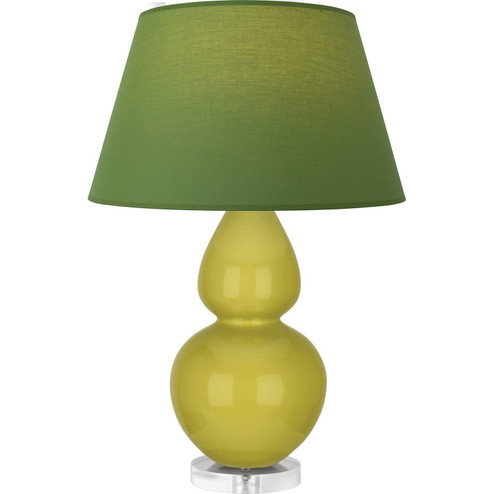 Double Gourd One Light Table Lamp in Citron Glazed Ceramic w/Lucite (165|CI23G)