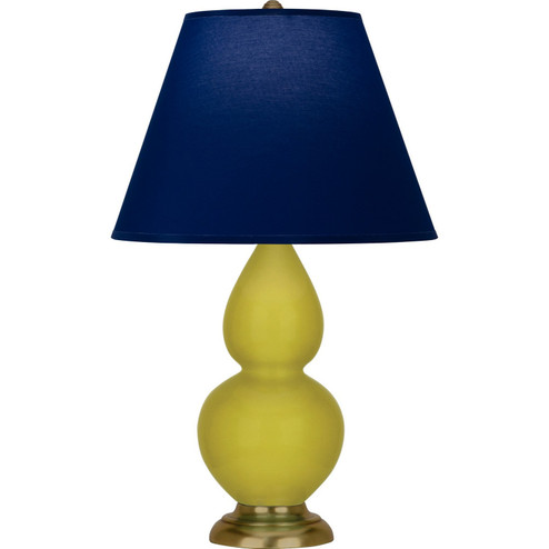 Small Double Gourd One Light Accent Lamp in Citron Glazed Ceramic w/Antique Natural Brass (165|CI10N)