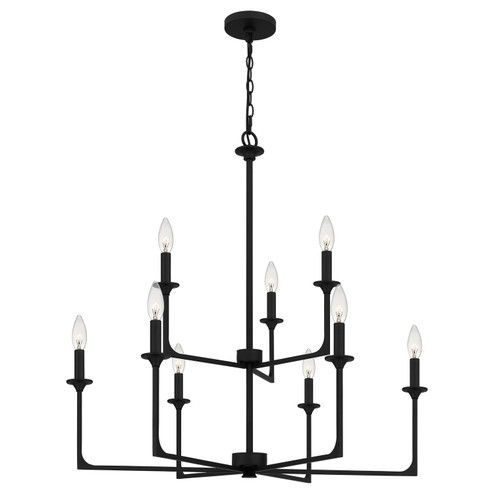 Prescott Nine Light Chandelier in Matte Black (10|PRC5232MBK)