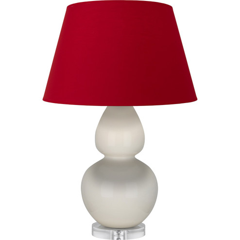 Double Gourd One Light Table Lamp in Bone Glazed Ceramic w/Lucite (165|A756R)