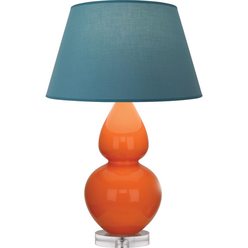 Double Gourd One Light Table Lamp in Pumpkin Glazed Ceramic w/Lucite (165|A675B)