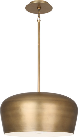 Rico Espinet Bumper One Light Pendant in Warm Brass w/Painted White Interior (165|610)