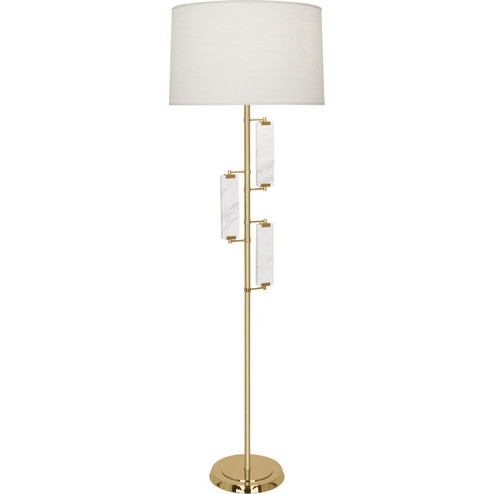 Alston One Light Floor Lamp in Modern Brass w/ Marble (165|456)