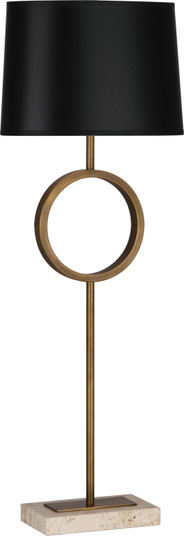 Logan One Light Table Lamp in Aged Brass w/Travertine Stone RHBN (165|2257B)