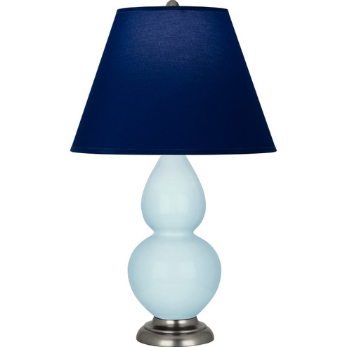 Small Double Gourd One Light Accent Lamp in Baby Blue Glazed Ceramic w/Antique Silver (165|1696N)