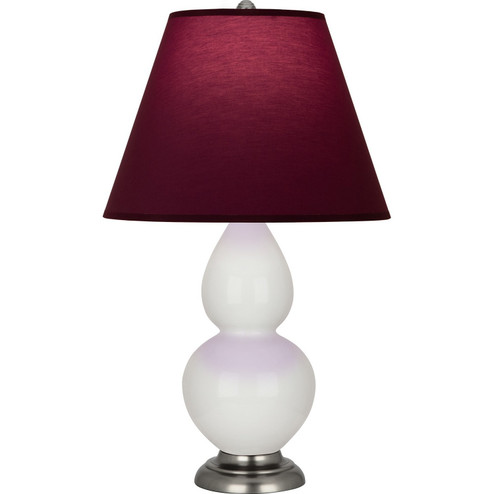 Small Double Gourd One Light Accent Lamp in Lily Glazed Ceramic w/Antique Silver (165|1690P)