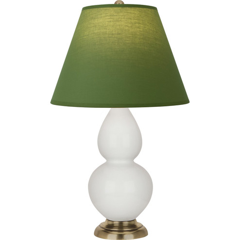 Small Double Gourd One Light Accent Lamp in Lily Glazed Ceramic w/Antique Natural Brass (165|1680G)