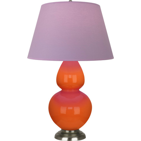 Double Gourd One Light Table Lamp in Pumpkin Glazed Ceramic w/Antique Silvered (165|1675L)