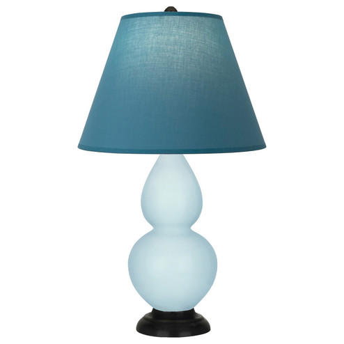 Small Double Gourd One Light Accent Lamp in Baby Blue Glazed Ceramic w/Deep Patina Bronze (165|1656B)