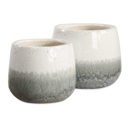 Nimbus Vases Set/2 in Aged White (52|18189)
