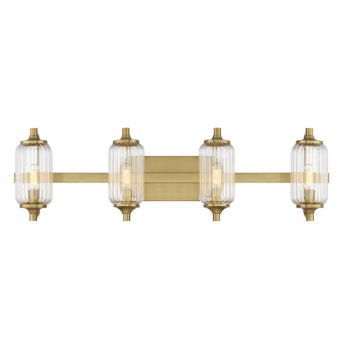 Holton Four Light Bathroom Vanity in Warm Brass (51|8-3024-4-322)