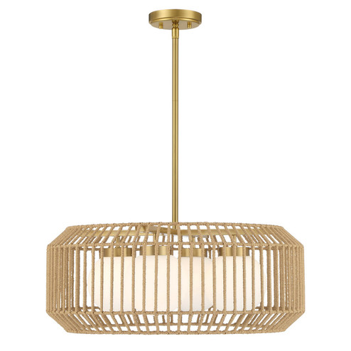 Pastis Four Light Pendant in Warm Brass (51|7-2041-4-322)