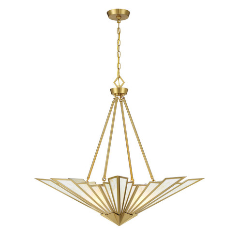 Rivage Four Light Pendant in Warm Brass (51|7-1038-4-322)