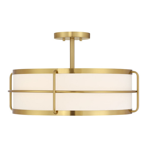 Chauncey Four Light Semi-Flush Mount in Warm Brass (51|6-4193-4-322)