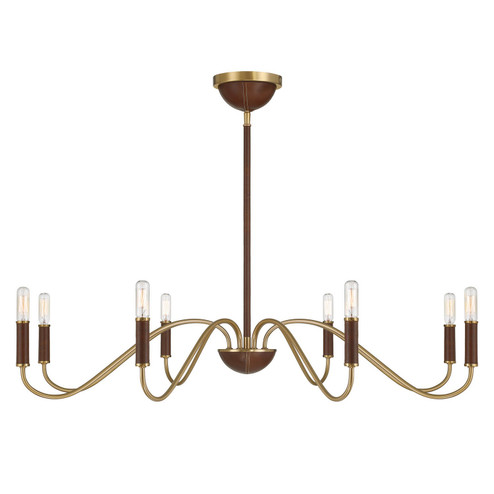 Abeline Eight Light Chandelier in Warm Brass (51|1-2748-8-322)