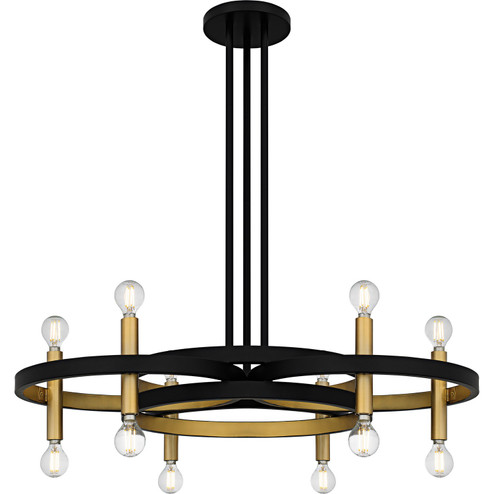 Winsland 12 Light Chandelier in Matte Black (10|WID5030MBK)