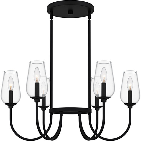 Viscount Six Light Chandelier in Matte Black (10|VSC5028MBK)