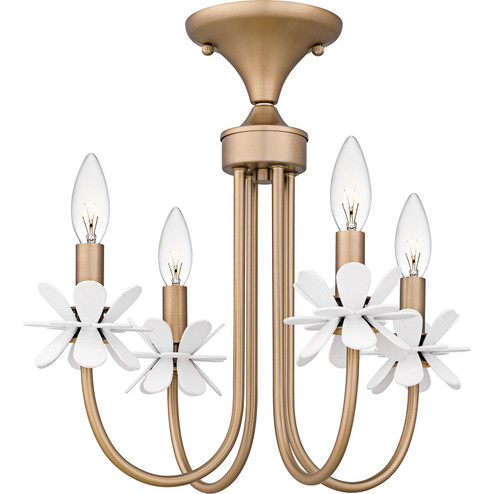Remy Four Light Semi-Flush Mount in Bronze Gold (10|REY1716BGD)