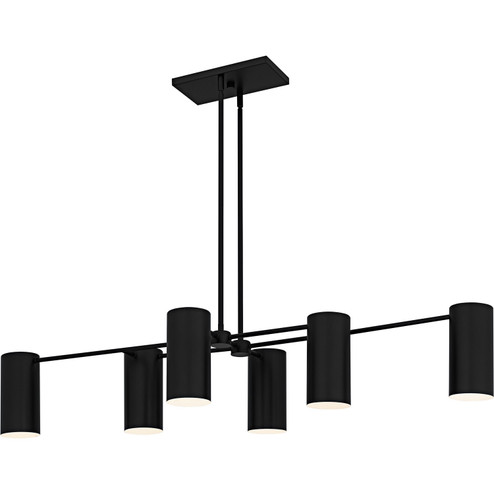 Foreland Six Light Linear Chandelier in Matte Black (10|FLD650MBK)